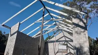Purlin Roof Frame almost completed (solo build)😎👌