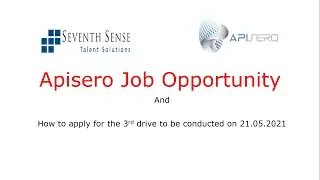 Apisero Job opportunity of Place Sense 2021 (Free) - Open to all branches - Links in Description