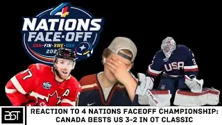 Reaction to 4 Nations Faceoff Championship: Canada Bests USA 3-2 In OT Classic l BST