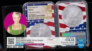 2023 MS70 NGC Silver Eagle Dollar New Year's Edition wit...