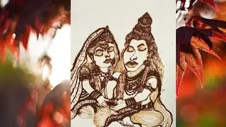 Shiv Shakti Dip || मेंहदी डिजाइन || How To Draw Shiv Parvati || Drawing Portrait Mehndi Design 