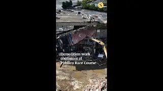 Demolition work continues at Pimlico Race Course