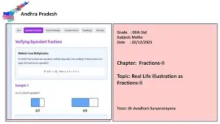(06th Maths AP)Real life situation as Fractions-II