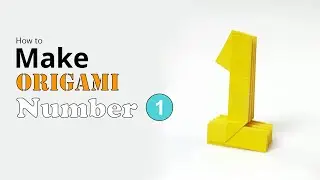 Easy origami number 1 - How to make number 1 with paper / Origami number 1 step by step tutorial