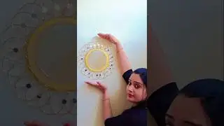 पुरानी चूड़ियों से बनाया इतना महंगा wall decor #bestoutofwaste #banglescraft #reuse  #shorts