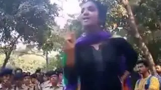 Delhi University Kawalpreet full speech in DU campus on ABVP-Anti nationals banned meetings