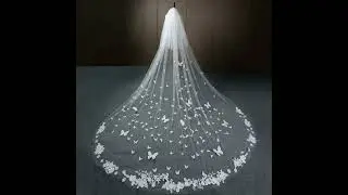 WV140 Lace Blusher Cathedral Veil Wedding Bridal Veil Shop Online  #weddingveil #bridalveil