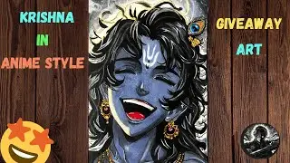 Drawing Krishna in anime style