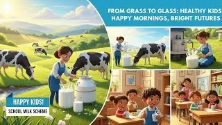 From Grass to Glass 🥛 | School Milk Scheme Poem for Kids | Healthy Habits & Nutrition. #healthykids