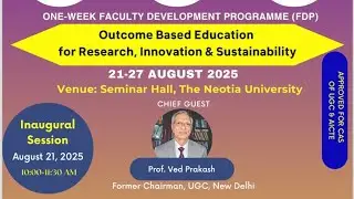 Prof.Ved Prakash enlightens us with Global trends in Higher Education and Integration of Technology 