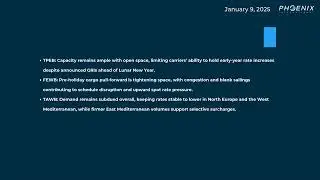 Phoenix International Supply Chain Update January 9, 2026