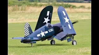 1/4 SCALE RC COMP ARF F4U CORSAIR - FOLDING WINGS - MOKI 250cc 5 CYL RADIAL BUCKMINSTER # 2 - 2019