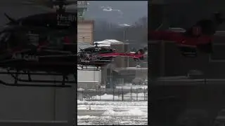 Airbus Helicopter H135 Air Care landing at Aurora Municipal