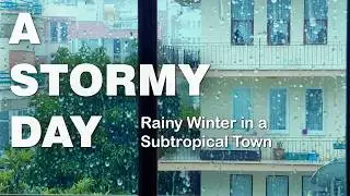 Heavy Rain in Alanya Turkey | Winter in a Mediterranean City