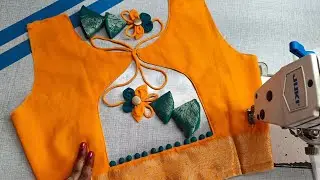 Potli Button Boat Neck Blouse Design || Potli Button Back Neck Design Blouse Cutting And Stitching