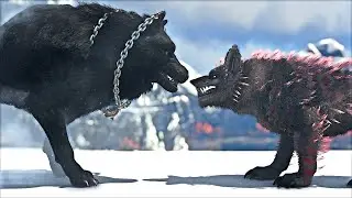 NEW FENRIR BOSS (GAMMA)(FENRISULFR) VS Fenrir Devourer of Gods (More Kaiju Mod)-  ARK FJORDUR BATTLE