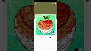 juicy apple from paint by number (fruit mandala collection)