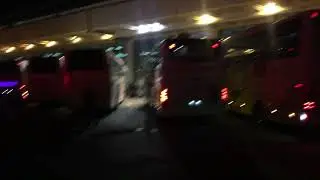 Ankara Bus Terminal. Ankara otogar.  Capital city of Turkey.  Night view.