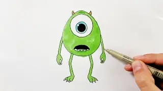 How to Draw Mike Wazowski