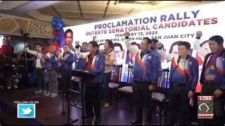Proclamation Rally for the 2025 Duterte Senatorial Candidates | February 14, 2025