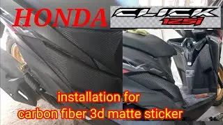 Honda Click125i Installation Carbon Fiber 3d sticker