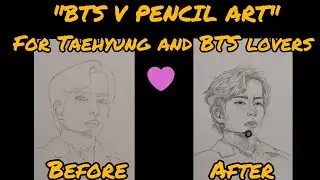 Drawing BTS V in pencil| Kim Taehyung Detailed Sketch. Step by Step drawing #kimtaehyung  #bts 