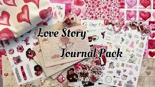 Love Story Journal Pack from Soto Studios| Collage Paper, Sticker| Scrapbook Craft Supplies