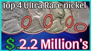 TOP 4 Ultra Rare Five cents Jefferson nickel Coins worth A LOT of MONEY! Coins worth money look for