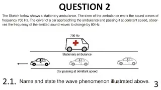 Gr 12  Physics DOPPLER EFFECT (Final Exam Revision Questions & Answers) (DAY 10) (with 10 MARKS)