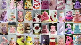 Very very beautiful two tire cake design🙊😍/দুই তলা কেক ডিজাইন / birthday cake / wedding cake🌺🪷🤎