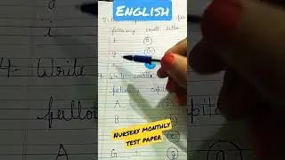 Nursery monthly test paper||@NURSERY#short