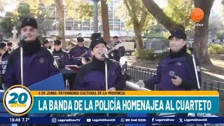 La Banda de la Policía de Córdoba emociona con su homenaje al cuarteto en la Plaza San Martín