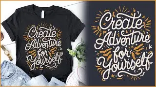 Custom Hand Lettering Typography T-shirt Design | T-shirt Design in Illustrator | AH T-SHIRT
