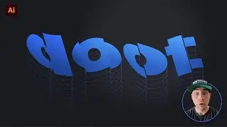 How to Create 3D Wavy Text with Deep Layers in Illustrator 🌊