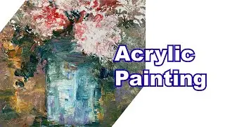 How to Quick and easy acrylic painting - Fresh flowers