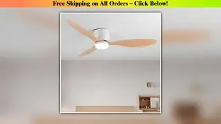 Modern Led Ceiling Fan Without Lights DC Motor 6 Speeds Timing Fans 20CM Low Floor Loft Remote