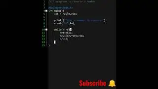 reverse a number- C programming #shorts #coding #cprogramming #hashcoder #short #ytshorts  #trending