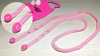 New Style Crochet Face Mask connectionTutorial at Home  | Crochet Mask Holder Pattern