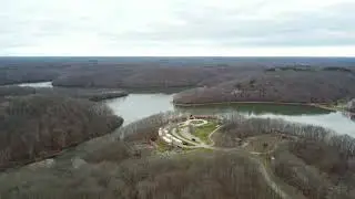 entering the burr oak lodge from the sky