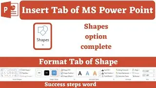 Shapes options of Ms Powerpoint | Insert tab of ms powerpoint | Illustrations block of insert tab