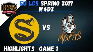 SPY vs MSF Highlights Game 1 EU LCS 2017 Spring W4D2 Splyce vs Misfits