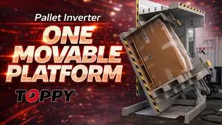 Pallet Inverter - ONE MOVABLE PLATFORM  (Big box - Stop at 90&deg;)