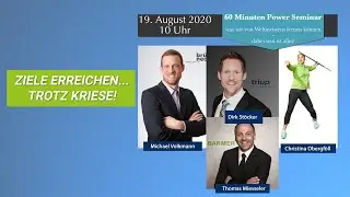 Ziele erreichen trotz Krise - Vortrag Dirk St&ouml;cker auf dem Onlinekongress 2020