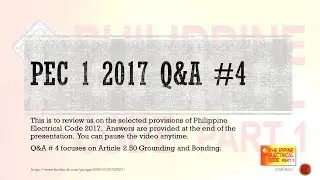 PEC 1 2017 Q&A #4