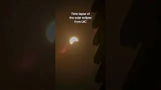 #ICYMI the view of the solar eclipse from UIC 🌒#SolarEclipse2024 #Eclipse #Chicago #UIC