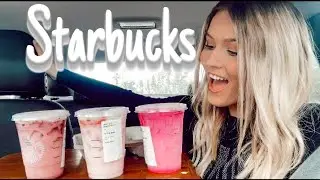 STARBUCKS TASTE TEST! Pink drink, dragon drink, and violet drink (refreshers with coconut milk)