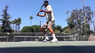baseline hitting tennis