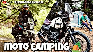 #motocamping camping trip with friends biker anas khan #adventure #royalenfieldhimalayan