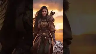 🏹 The stunning Mongol Warrior Princess and Her Siberian Tiger &ndash; A Legend of Strength and Grace 🐅