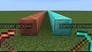 copper pickaxe vs diamond block